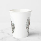 Vogel im Winter Paper Cup Pappbecher (Links)