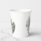 Vogel im Winter Paper Cup Pappbecher (Rechts)