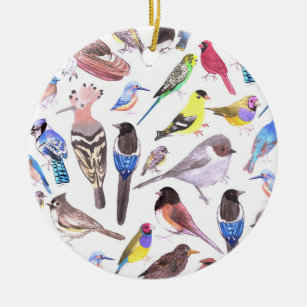 Vögel in Amerika - Heimtiere und wild lebende Vöge Keramik Ornament