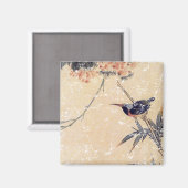 Vogel in Bamboo Magnet (Vorderseite/Rückseite)