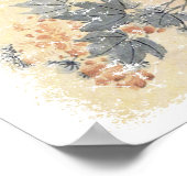 Vogel in Bamboo Poster (Ecke)