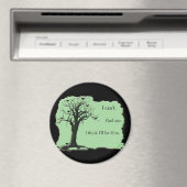 Vögel in Bäumen - Minze grün - Magnet (In Situ (Geschirrspüler))