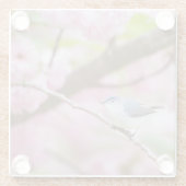 Vogel in Blossom Tree Glasuntersetzer (Rückseite)