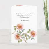 Vogel in Blumen Gedenkfeier-Programm Programm (Rückseite)