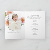 Vogel in Blumen Gedenkfeier-Programm Programm (Innenseite)