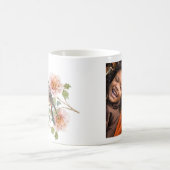Vogel in Blumen und Foto Kaffeetasse (Mittel)