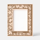 Vögel in Blumenblättern an der Grenze Geätzte Rahmen (Vorderseite)