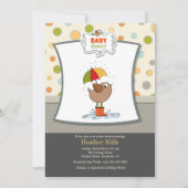 Vogel in Boots Dusche Einladung (Vorderseite)