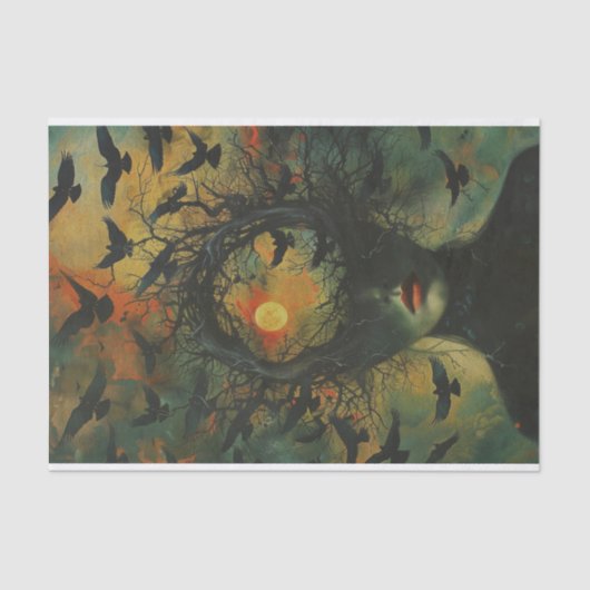 Vögel in Brain Decoupage Seidenpapier (Vorderseite)