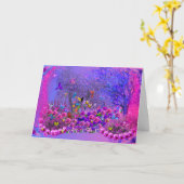 Vögel in Bushs Grußkarte Karte (Gelbe Blume)