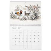 Vögel in chinesischer Tinte – Kalender (Feb 2027)