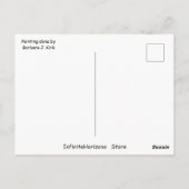 Vogel in den Blume Postkarte (Rückseite)