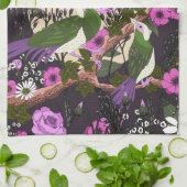 Vögel in den Blumen Geschirrtuch (Gefaltet)
