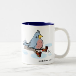 Vogel in den Stiefeln Zweifarbige Tasse