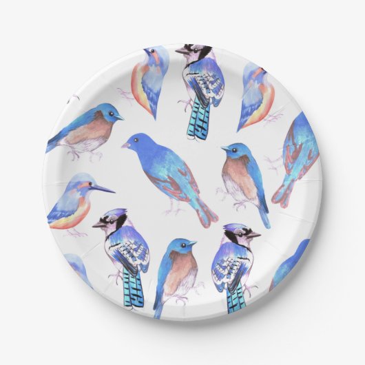 Vögel in den Tönungen und in den Schatten der Pappteller (Vorderseite)