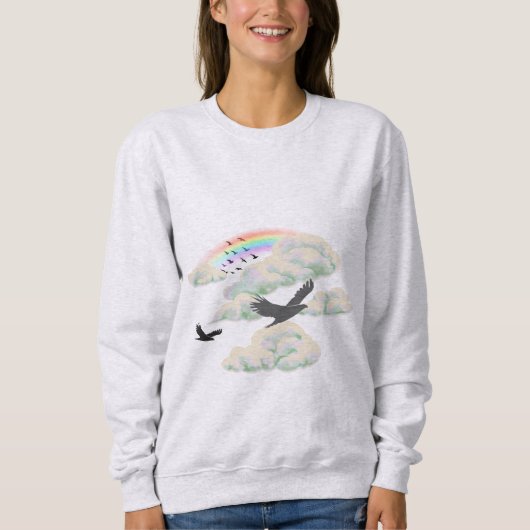 Vögel in den Wolken Sweatshirt (Vorderseite)