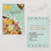 Vögel in der Blume Land Daycare Centre Visitenkarte (Vorne/Hinten)