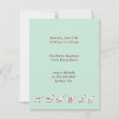 Vögel in der Blume Land Kindergeburtstag Party Einladung (Rückseite)