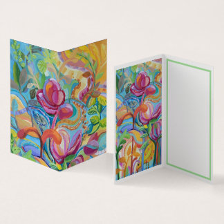 Vögel in der Blumengartenkarte