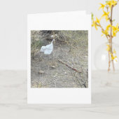 Vogel in der Brush Karte (Gelbe Blume)
