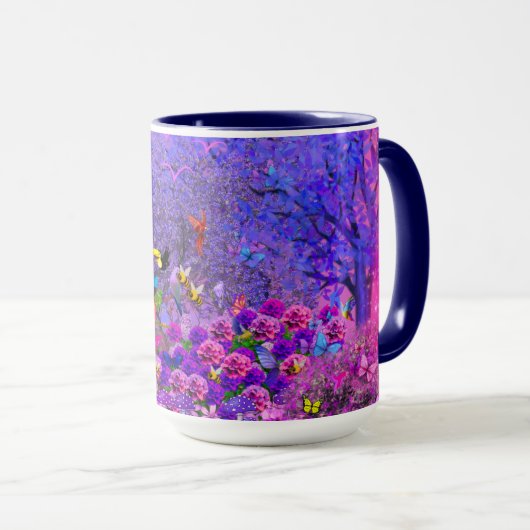 Vögel in der Bush-Tasse Tasse (VorderseiteRechts)