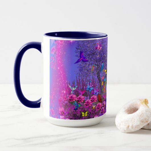 Vögel in der Bush-Tasse Tasse (Mit Donut)