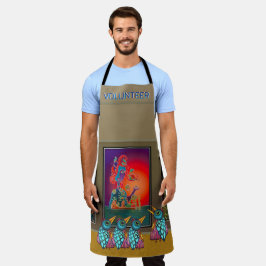 Vögel in der Galerie All-over-Print-Schürze Schürze