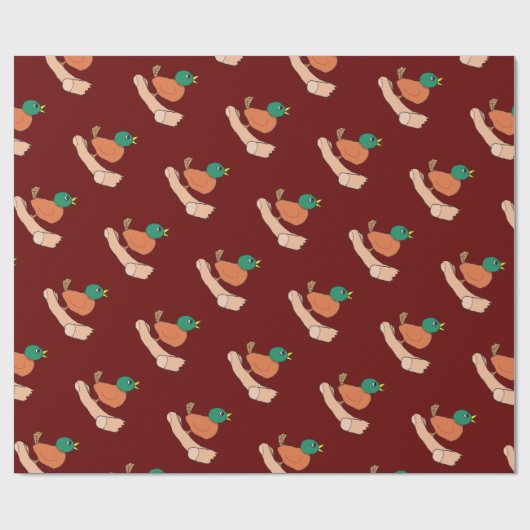 Vögel in der Hand Geschenkpapier (Flach)