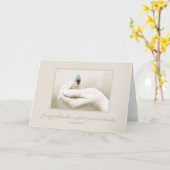 Vogel in der Hand Karte (Gelbe Blume)