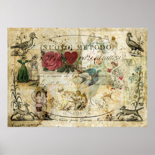 Vogel in der Hand Poster