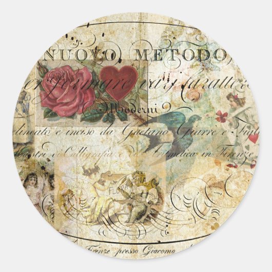 Vögel in der Hand Runder Aufkleber (Vorderseite)