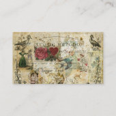 Vogel in der Hand Visitenkarte (Rückseite)