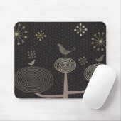Vögel in der Liebe Design3 schwarzes Mousepad (Mit Mouse)