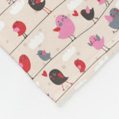 Vögel in der Liebe Fleecedecke (Ecke)