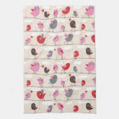 Vögel in der Liebe Küchentuch (Vertikal)
