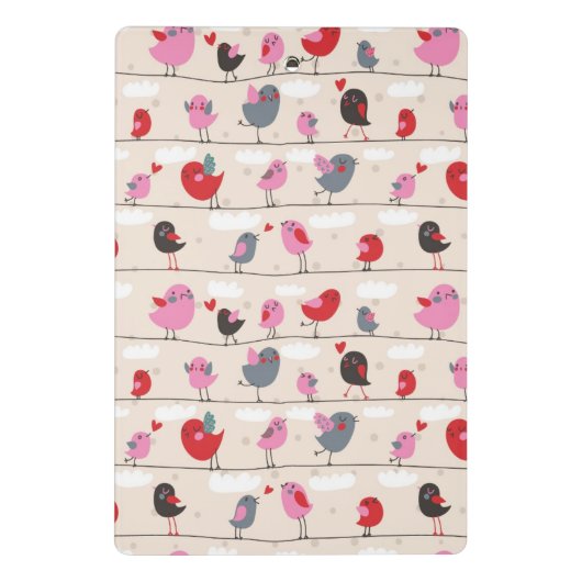 Vögel in der Liebe Mini Klemmbrett (Rückseite)