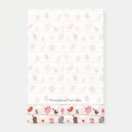 Vögel in der Liebe Post-it Klebezettel (Vorderseite)