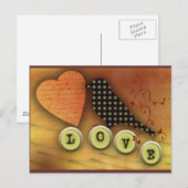 Vögel in der Liebe Postkarte (Vorne/Hinten)