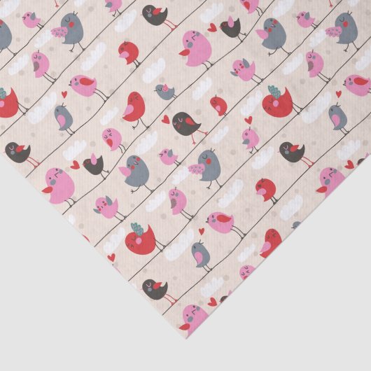 Vögel in der Liebe Seidenpapier (Ausschnitt)