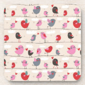 Vögel in der Liebe Untersetzer (Vorderseite)