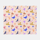 Vögel in der Luft Fleecedecke (Vorderseite (Horizontal))
