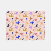 Vögel in der Luft Fleecedecke (Vorderseite (Horizontal))