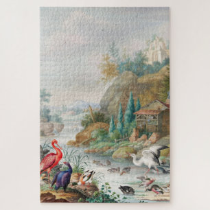 Vögel in der Nähe eines Bergstroms Herman Henstenb Puzzle