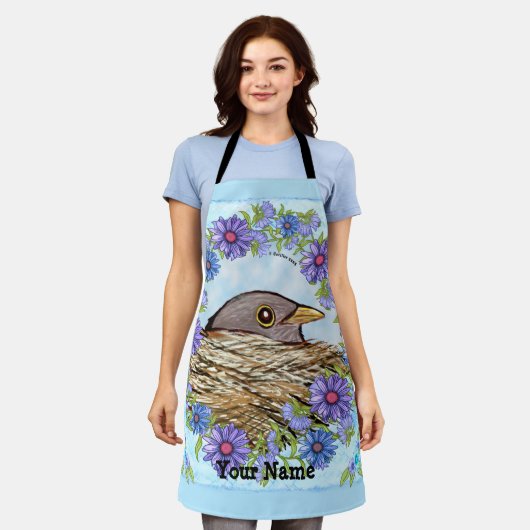 Vogel in der Nest-Schürze Schürze (Getragen)