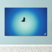 Vogel in der Postreihe #8 Leinwanddruck (Insitu (Holzboden))