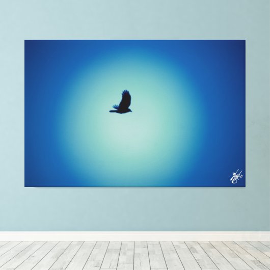 Vogel in der Postreihe #8 Leinwanddruck (Insitu (Holzboden))