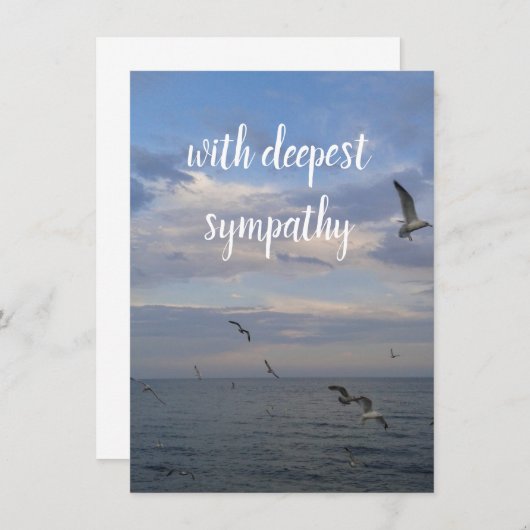 Vögel in der Sky Sympathy Card (Vorne/Hinten)