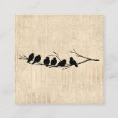 Vögel in der Vintagen Vogelzweig Begleitkarte (Vorderseite)