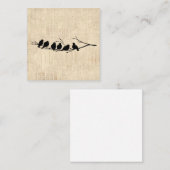 Vögel in der Vintagen Vogelzweig Begleitkarte (Vorne/Hinten)
