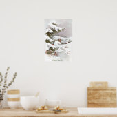 Vogel in der Winterlandschaft Snowy für das neue J Poster (Küche)
